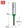Trend CraftPro Straight Two Flute Router Cutter Bit, 1/2 Inch