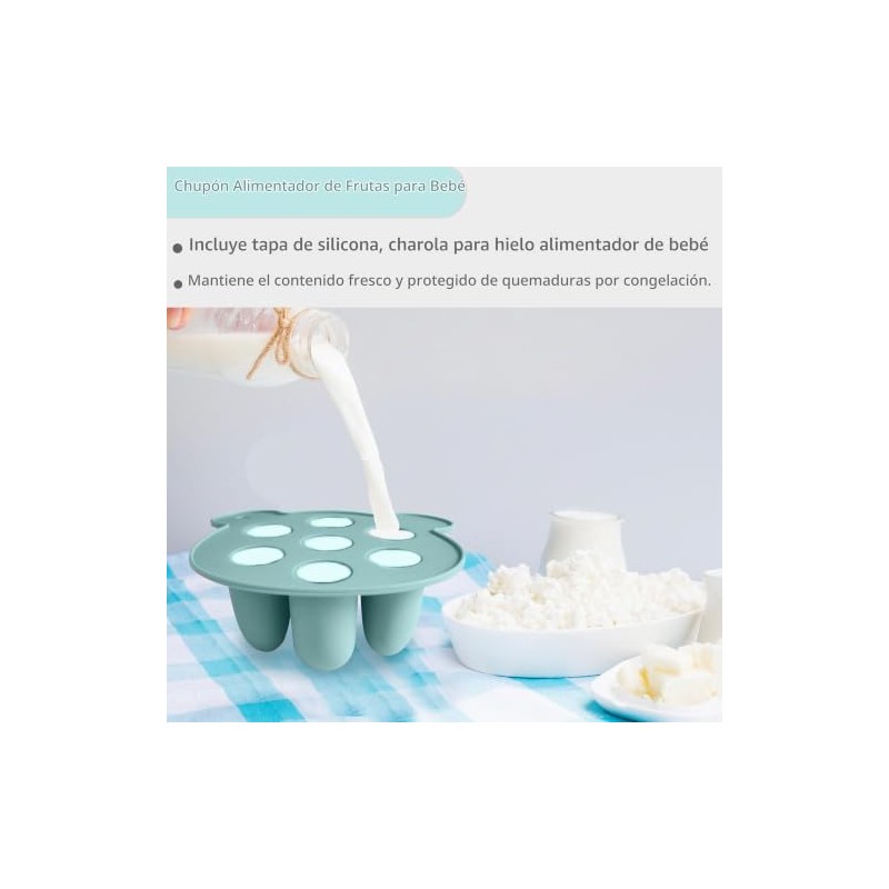 BigSpinach - Bandeja congeladora de alimentos para bebés con moldes