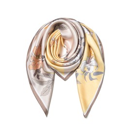 100% Mulberry Silk Scarf 42" Large Square Lightweight Scarf - Women's Silk Shawl -Silk Headband With Gift Packed