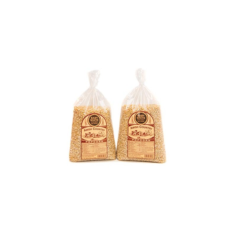 Amish Country Popcorn | 2-6 lb Bags | Baby White