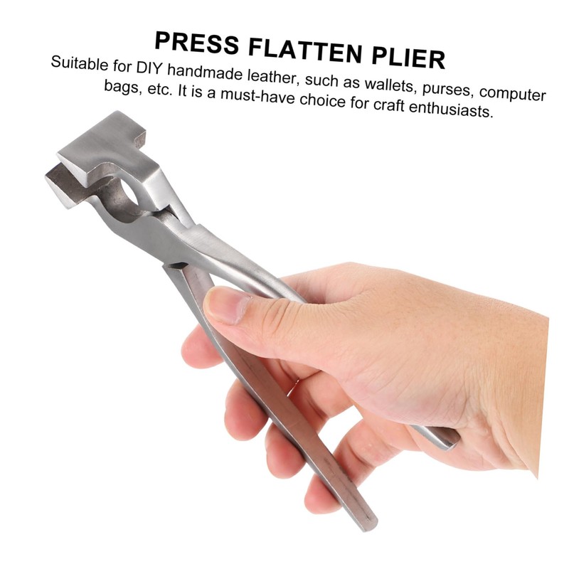 LALAFINA Professional Side Flush Pliers Steel Flat-Nose Pliers for Leather