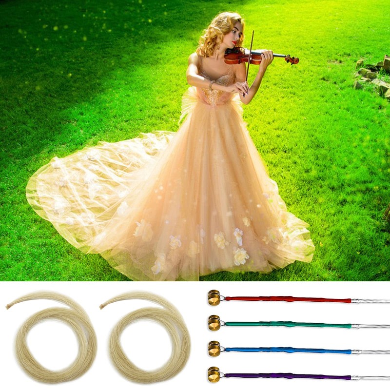 DaKuan 4/4 Full Set Violin Strings + 2 Bow Hair
