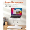 tounee Telescopic Laptop Stand for Desk with 360° Swivel Base,