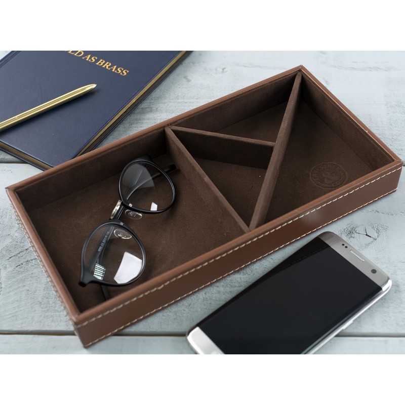Creative Tops Earlstree and Co Men Organiser Tray, Faux Leather,