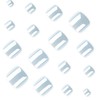 Silver Chrome Press on Toenails Short Square Fake Toenails Solid
