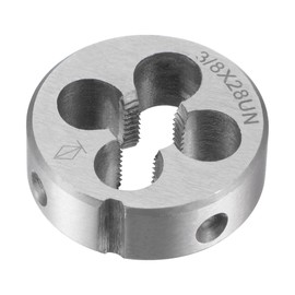 sourcing map Round Threading Dies 3/8"-28 UN, Alloy Tool Steel Machine Thread Repair Hand Tool