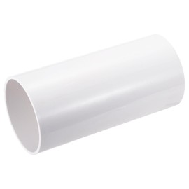 PATIKIL 5" OD Straight Inline Duct Connector, PVC Plastic Dryer Hose Connector Pipe Fitting Adapter Coupling for Straight Pipe Systems DIY Home Factory Industrial, White