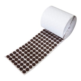 Rok Hardware Heavy Duty Self-Adhesive Felt Pad Bumpers, 3/8" Diameter, 1/8" Height, Round, Brown, Pack of 168 - ROKFELTP38BRN
