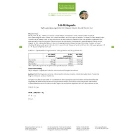 Sanct Bernhard 3-B-Fit Capsules with Folic Acid, Vitamin B6 and Vitamin B12, Contents 120 Capsules for 4 Months