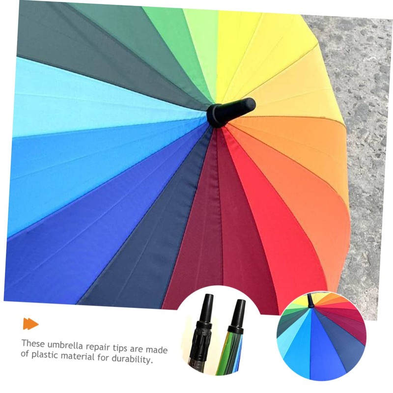 DOITOOL Clear Umbrella Walking Cane Tips 2pcs Protector Hiking End