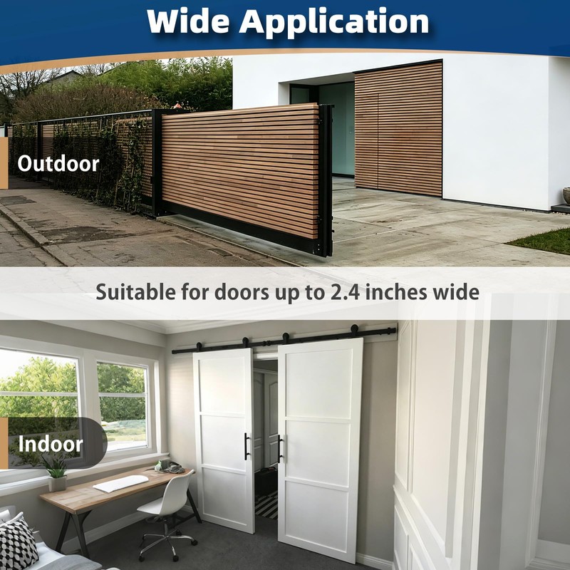 2 Pack 6" Slide Gate Guide Roller with L-Bracket Universal