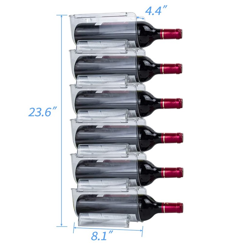 Sutekus 6 Pack Stackable Wine Rack Wine Holder Water Bottle