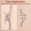 Ouligay 12 Pcs Blind Cord Holder Clear Cord Cleat Plastic