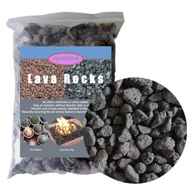 Medium Lava Rock 15LBS, 1' - 2' Natural Volcanic Stones Use in Fireplace, Fire Pit or Bowl Rocks for Indoor Outdoor Natural Gas Propane Fires and Decorative Landscaping