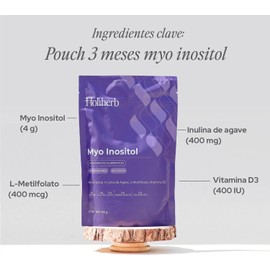 Holiherb - Myo Inositol (4g) + Metil Folato Suplemento en Polvo Rinde 3 meses (90 Porciones)