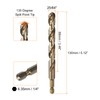 sourcing map 1/4" Hex Shank Drill Bit 25/64" Gold Oxide