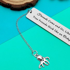 Friendship Gifts for Best Friend Women Men Long Distance Friendship Gifts Bookmark Octopus Lovers Gifts Reading Lovers Gifts Book Marker Book Lovers Gifts Graduation Christmas Birthday Gifts