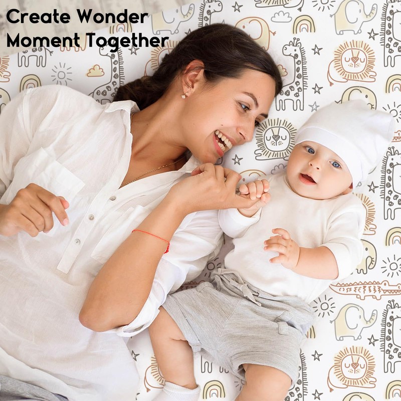 Yoofoss Next to Me Crib Sheets Ultra Soft Crib Sheets