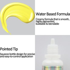 Mysense Yellow Face Body Paint,Water Based Washable Non-toxic Cream Body Paint for Adults and Children Halloween Costume SFX Cosplay Tiger Minions Makeup,0.6 OZ (18ml)