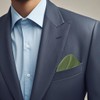 BEWDIO Solid Pocket Squares for Men, Satin Sage Green Handkerchiefs