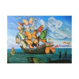 Spiffing Prints Salvador Dali - Butterfly Sails - Small - Semi Gloss - Framed