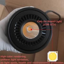 SKIVTGLAMP Dimmable High Accent Uplight 7W COB LED Stepless Dimming Adjustment Remote Control Spotlight Light with 5.9ft On/Off Foot Pedal Switch Cord Extra Light Rotating Decorative for Loft Gallery