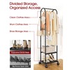 Sakugi Heavy Duty Premium Clothes Rack with 2-Tier Mesh Shoe