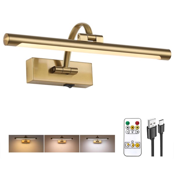Tassuowell Tassuowell Wireless Picture Lights for Wall Rechargeable, Battery Operated