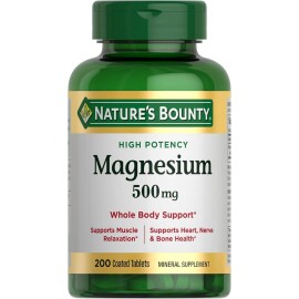 Nature’s Bounty Nature's Bounty Magnesium Supplements 500 Mg 200 Count (Pack of 1)