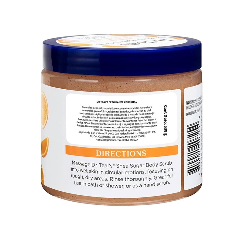 Exfoliante corporal Dr. Teal's Sugar Scrub manteca de karite y