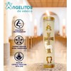 Unique Paschal Gold-Tone Candle Alpha Omega Cross Sheep