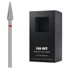 BESSIE Leabit corn barrel hard XF nail bit, 1 piece, silver / BESSIE 리아비트 콘배럴하드 XF 네일비트, 1개, 실버