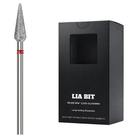 BESSIE Leabit corn barrel hard XF nail bit, 1 piece, silver / BESSIE 리아비트 콘배럴하드 XF 네일비트, 1개, 실버
