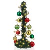 Beeveer Christmas Tree Ornament Stand Holder with Light Pine Garland