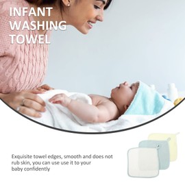 Totority 3pcs Multi-Layer Cotton Boy Girl Drool Towels for Newborns Soft Absorbent Face Wash Cloths for Showers and Special Occasions Mixed Styles