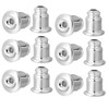 Earring Backs 12PCS White Gold Locking Earring Backs for Studs