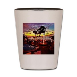 CafePress Sunset Grill Key West Unique and Funny Shot Glass
