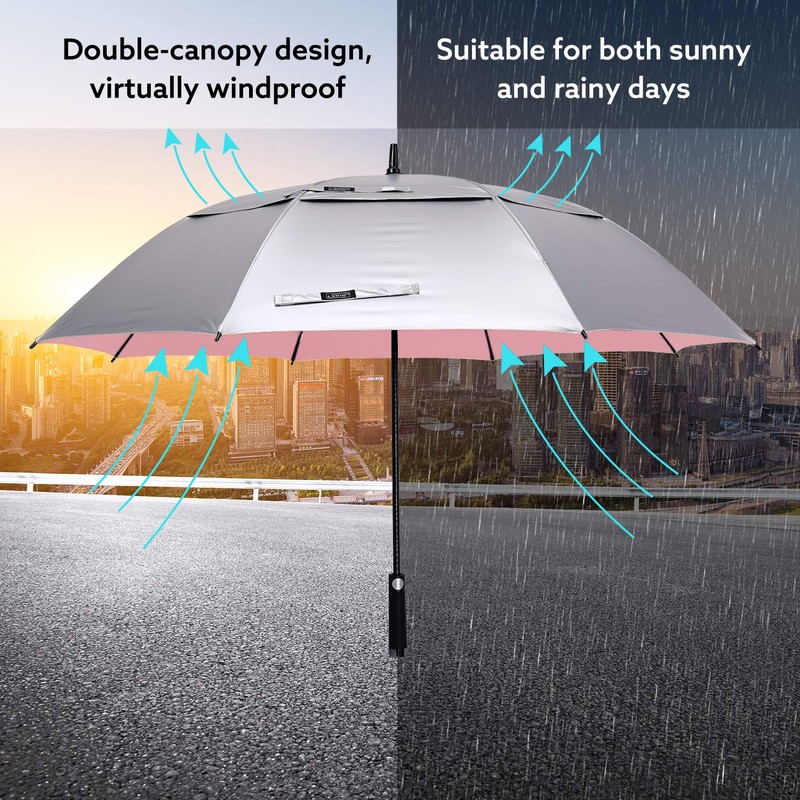 G4Free 62 Inch UV Protection Golf Umbrella Extra Large Windproof