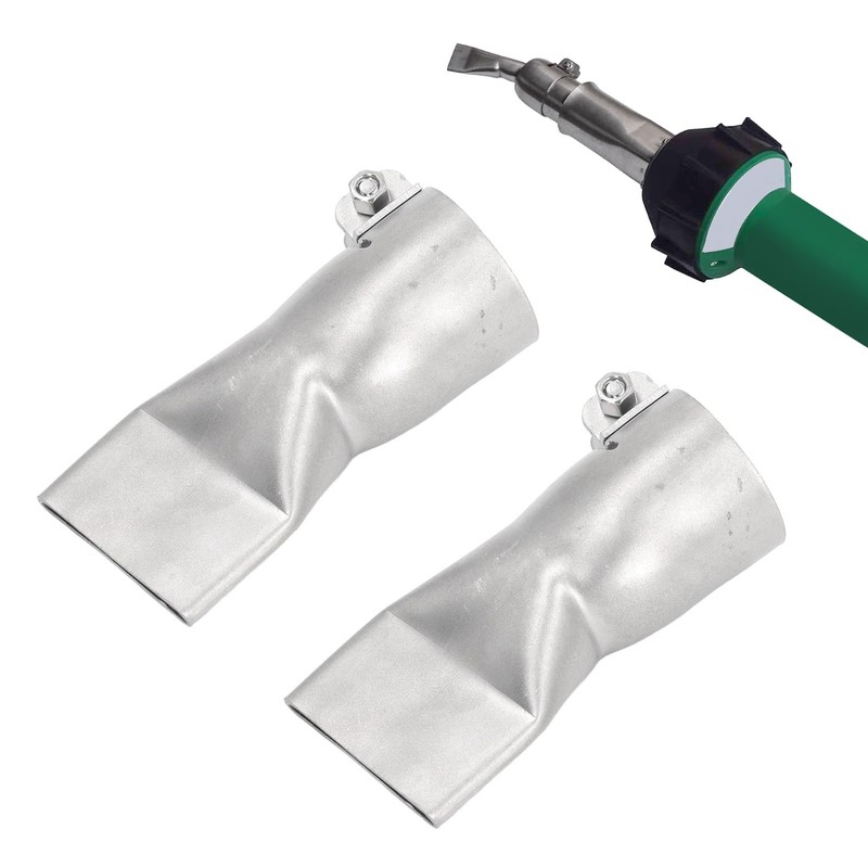 2Pcs Flat Wide Mouth Welding Nozzle, 40mm Stainless Steel Heat