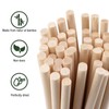 PMELCXD 100 PCS Dowel Rods - Unfinished Natural Wood Dowel