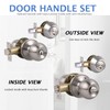 2 Pack Entry Door Knobs with Double Cylinder Deadbolt, Same
