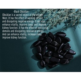 MAIBAOTA Black Obsidian Crystal Stones Natural Healing Crystals Bulk Polished Tumbled Crystals Stones Rocks Energy Balance Crystal Gemstones Vase Filler Decorative Reiki Witch Quartz Crstal Stones
