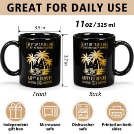 Happy Retirement Mug 2026 Retirement Gift for Men Women Coworker Colleague