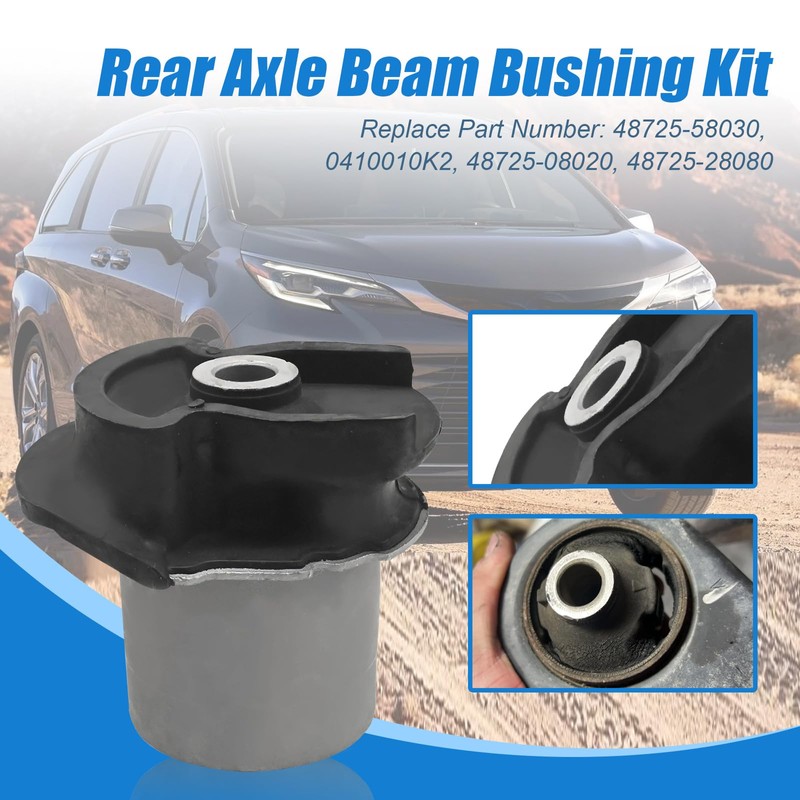 Zreneyfex 2Pcs 48725-08020 Rear Axle Beam Bushing Kit Left and