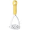 Yellow Plastic Potato Masher with Handle,Potato Masher Potatoes Mud Pressure