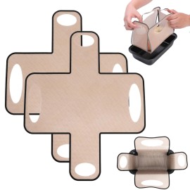 Ptaizjjz 2 Pack Reusable Silicone Bread Loaf Pan LinersNonstick Food Safe Baking Liner