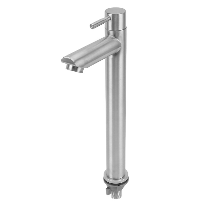 Single Cold Water Kitchen Faucet Stainless Steel Single Hole Bathroom