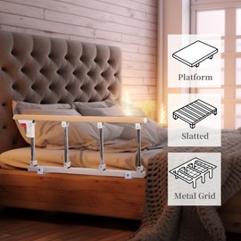 lefeke Bed Rails for Elderly Adults Safety, Folding Bedside Assist Rail Handle, Adjustable Bed Cane for Seniors Fit Full Twin King Queen Size, Fall Prevention Safety Bed Guard Rail