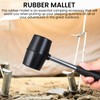 YCLFHOO Rubber Mallet,12oz Camping Hammer with Sturdy Handle,26 * 8cm