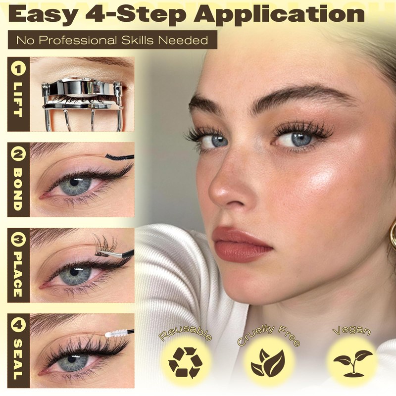 Lash Clusters Kit Natural Eyelash Clusters Kit with Cotton Band